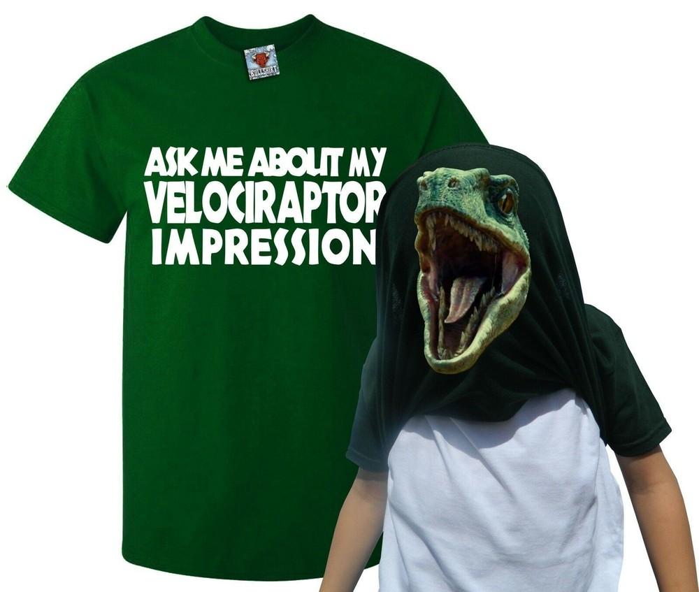 Ask Me About My Velociraptor Flip T-Shirt - Funny T Shirt Raptor Dinosaur Joke