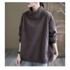 Women's Mock Neck Sweatshirt Casual Loose Fit Pullover Top