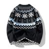 Spring Autumn Knitted Round Neck Pullover Sweater for Men Casual Pullover Sweater Mens Hip-hop Street Clothing Men Pullover Shirt
