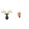 Boho Resin Deer Head And Entwined Hands Sculpture Artwork for Office Home Bedroom Shelf Decor