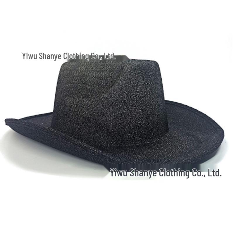 Pink Glitter Rhinestone Denim Hat, Glasses & Bandana Set