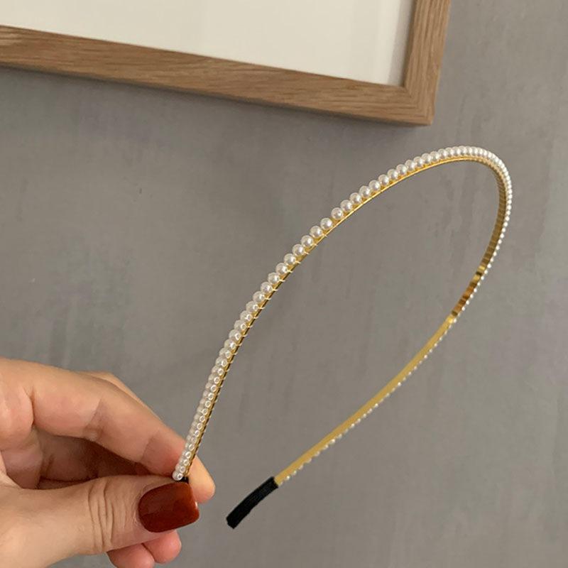 Pearl Fine Hair Band, Female Temperament, Ladies Simple Hair Bundle, Crushed Hair, Super Fairy Hairpin, Headdress Size Pearl