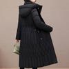 Fashion Winter Long Coat Female Warm Parkas Hooded Casual Thick Middle Age Women Jackets