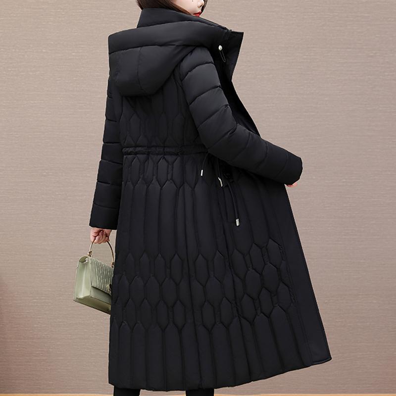 Fashion Winter Long Coat Female Warm Parkas Hooded Casual Thick Middle Age Women Jackets