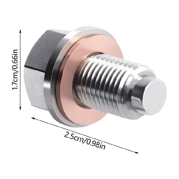 Magnetyczny Korek Oleju Samochód Motocykl Ulepszanie Konserwacji Silnika Pielęgnacja ze Stali Nierdzewnej M12x1.25/M12x1.75/M14x1.5