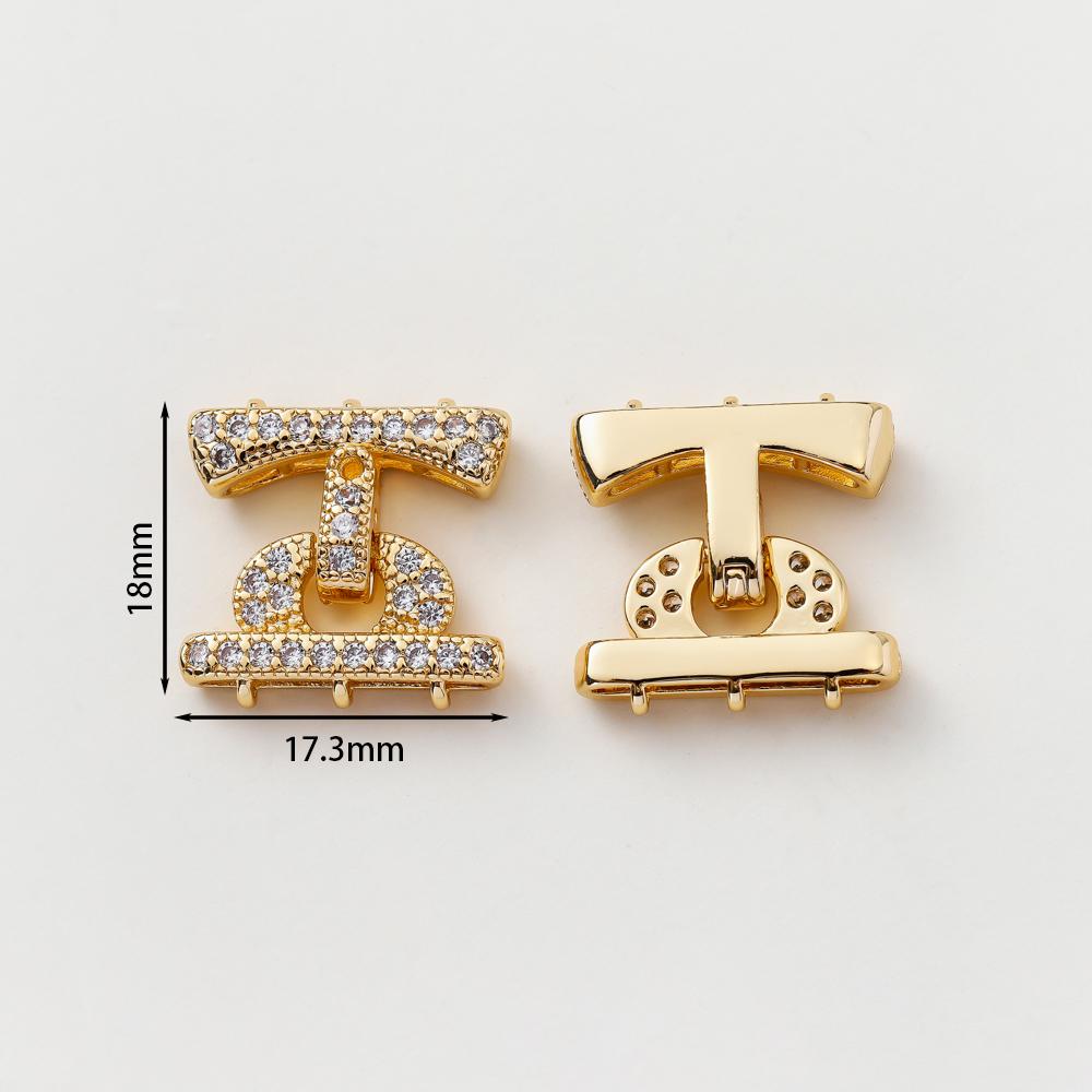 18mm 14K 18K Gold Plated Brass Round Connector for Necklaces Bracelet Clasps Diy Jewelry Making Supplies Findings
