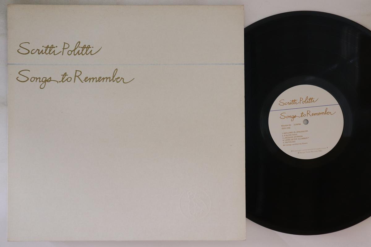 

LP Пластинка SCRITTI POLITTI - Песня на память ROUGH20 ROUGH TRADE 1982 UK Рок Б/У