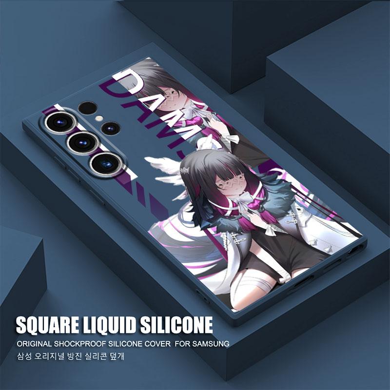 Capa Quadrada Líquida Para Samsung Galaxy Note 20 Ultra Note 10 Plus 8 9 S20 S22 S23 Ultra S21 Luxo Genshin Impac Peoples