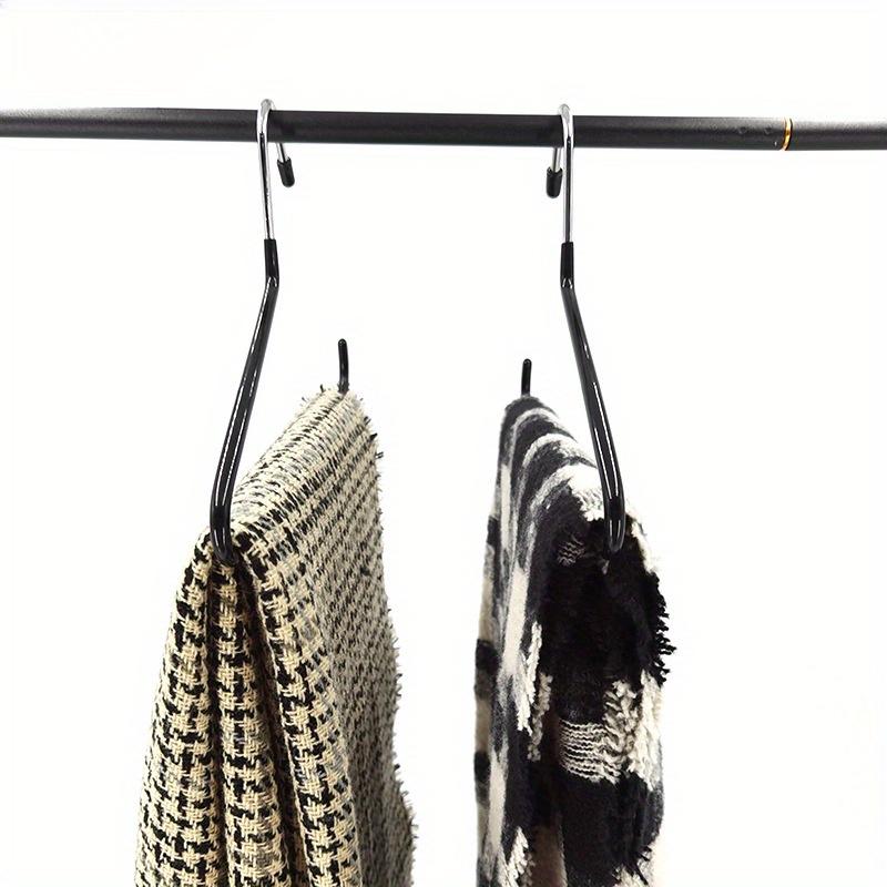 2pcs Multi functional traceless anti slip goose shaped pants rack, home creative hanging pants hanger, storage hanger