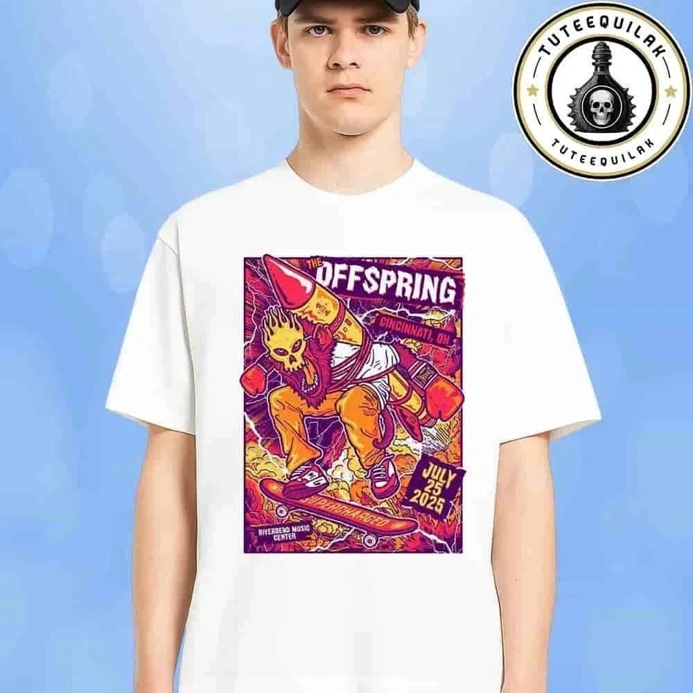 The Offspring Cincinnati 2025 Supercharged World Tour TShirt Unisex Unisex T-Shirt S