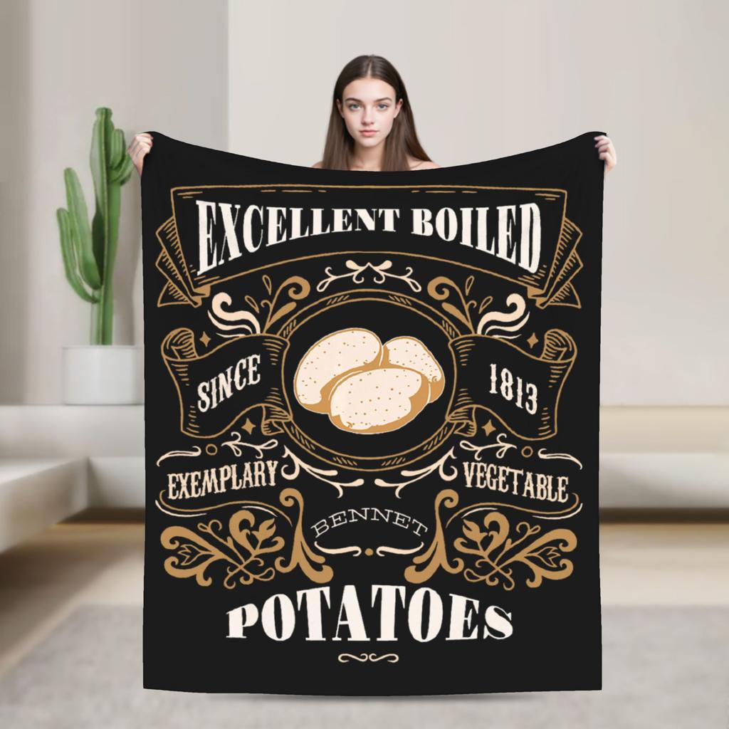 Jane Austen Pride and Prejudice Flannel Blanket Obstinate Headstrong Girls Vintage Throw Blankets for Home 200x150cm Lightweight