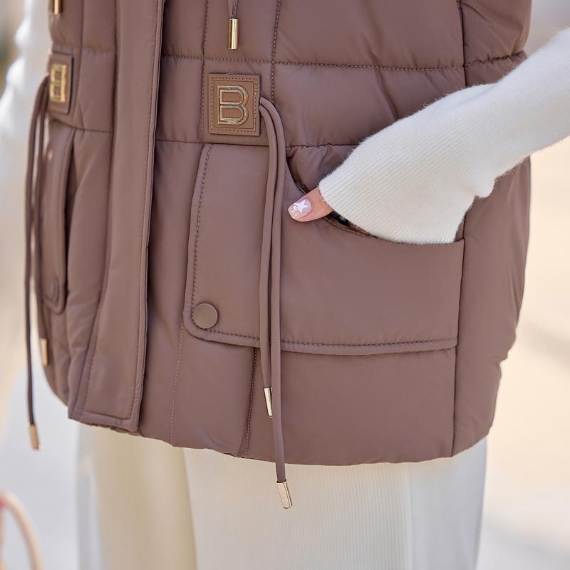 Winter Sleeveless Parka Woman Outerwears Fashion Thick Warm Women's Jackets