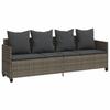 VidaXL Garden Lounge Set 5 Pcs with Grey Cushions Wicker, Outdoor Sofa Set, Garden Furniture Set, 3261559