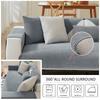 Four Seasons Universal Chenille Sofa Cover Sofa Pad Solid Color Striped Sofa Mat for Living Room Non-Slip L Shaped Couch Cushion