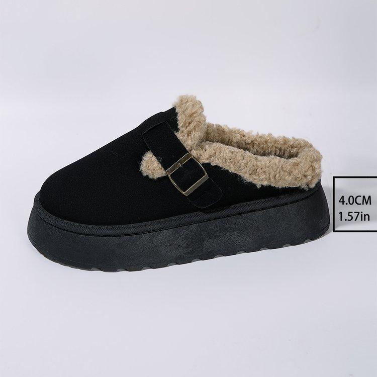 Fashion Autumn Winter Women Warm Snow Boots Short Plush Thick Bottom Shoes Women Footwear Slip-On Slippers Plus Size 36-44 Botas Mujer