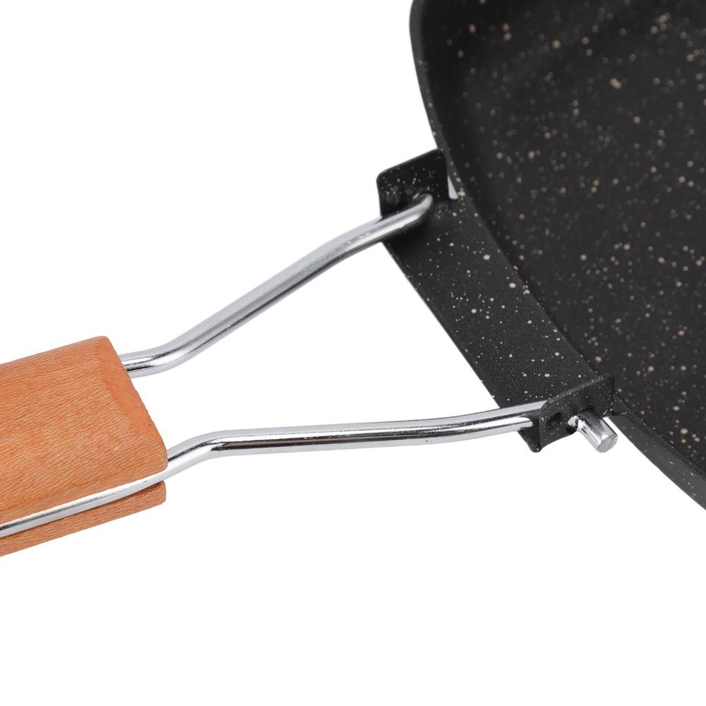 Folding Handle Frying Pan Nonstick Grilling Skillet Steak Special Pan Grill Pan  Camping/Household