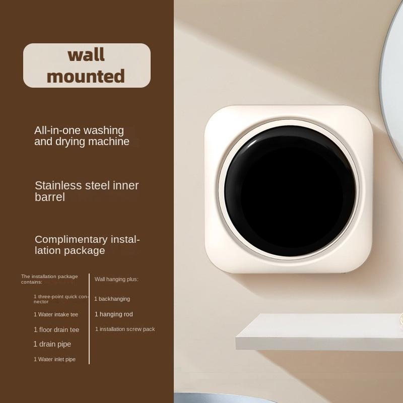 Jednokomorová/Dvoukomorová pračka, Domácí Malá Pračka na spodní prádlo, ponožky, Integrovaný typ pro praní a sušení, Nástěnná, Stolní