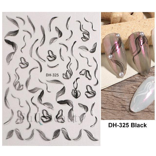 Nail Art Sticker, Little Spirit Snake, Moon, Mango, Gold And Silver, Black And White Snake Cartoon Nail Sticker.