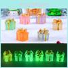 Charming Resin Craft Luminous Gift Box Diy Miniature Night Light Car Ornament Six Colors