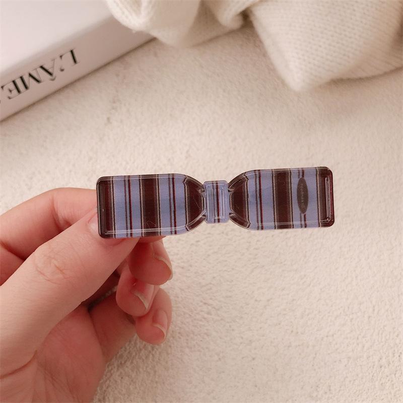 10Pcs Women's Polka-dot Pattern Long Bow Hairpin Girl's Heart Simple and High-end Bangs Hair Accessories Hairpin Headwear