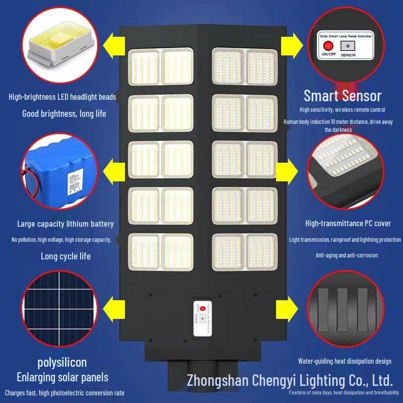 High-Power Outdoor Solar Street Light for Courtyard & Yard
