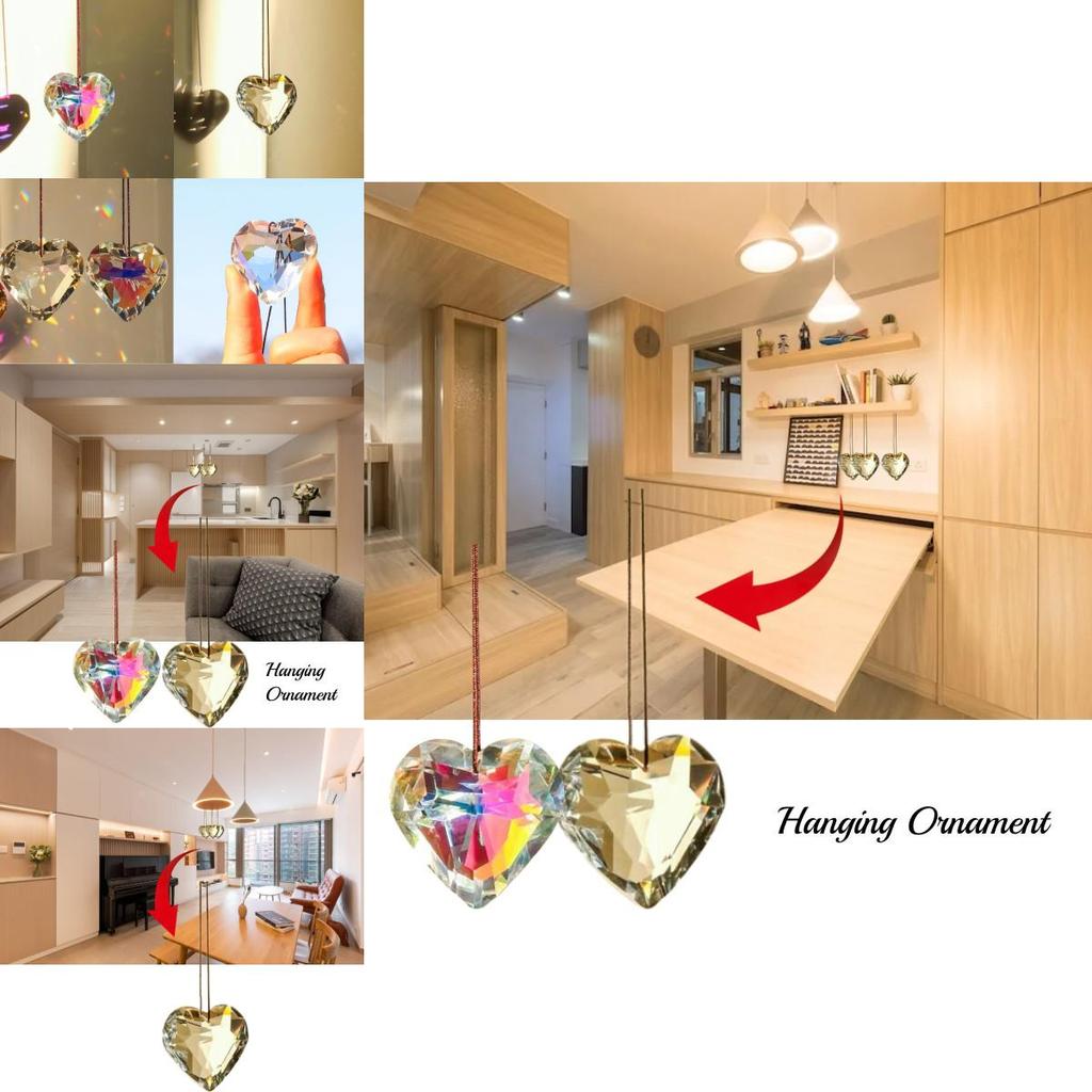 Stunning Heart-shaped Crystal Sun Catcher Perfect For Graduation Housewarming Or Any Festive Occasion