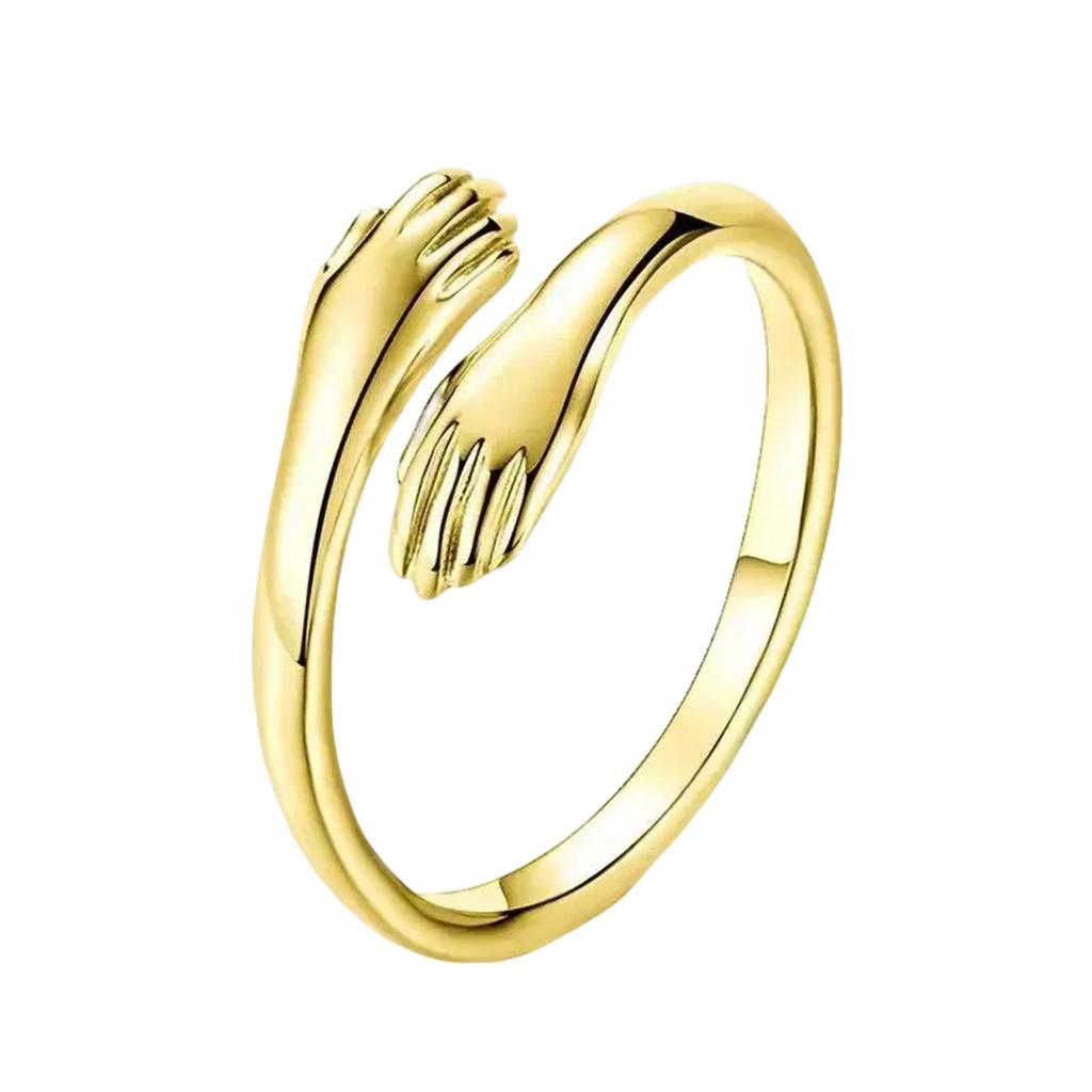 Personalisierter benutzerdefinierter Edelstahlschmuck Umarmungsring Geeignet für Eltern-Kind-Paare