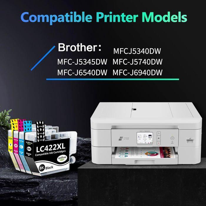 Lc422Xl Cartouche Compatible Avec Brother Lc422 Xl Lc422Xl Pour Mfc-J5340Dw Mfc-J5345Dw Mfc-J5740Dw Mfc-J6540Dw Mfc-J6940Dw (Noir/
