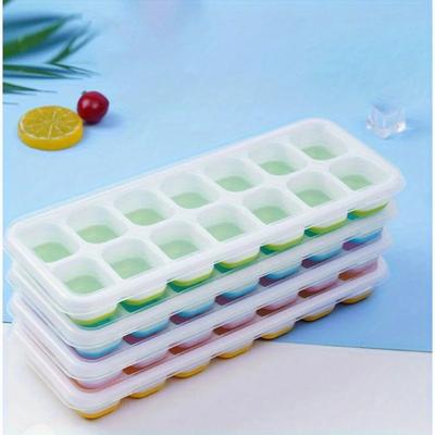 1PC  Ice Cube Mold, Silicone Ice Cube Tray, Multifunctional Household Chocolate Mold with Detachable Cover