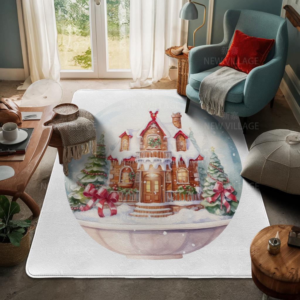 

Ковер у входа в дом Домашний коврик у двери Гостиная Ванная Комната Ноги ванная комната Нескользящие коврики с водопоглощением для ванной Счастливого Рождества зима 400mmx600mm