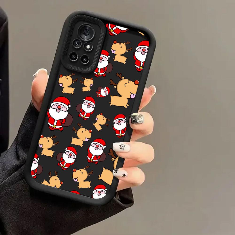 Phone Case For Redmi 15C 14C 13C 12C 15 Christmas Snowman Christmas Tree Cover For Redmi Note 9 10 11 12 13 14 Pro Plus 5G Coque