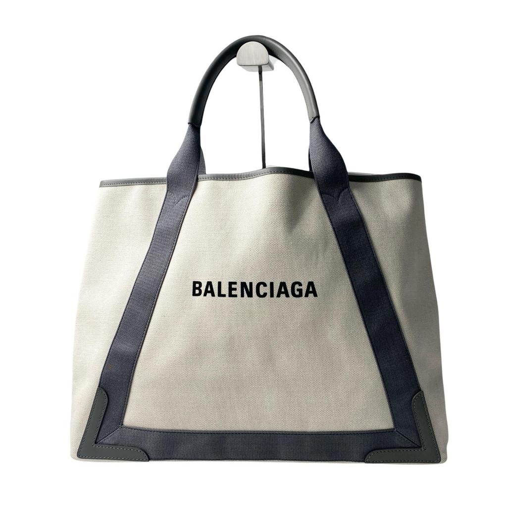Used BALENCIAGAHandbag gray/Ivory canvas/leather Women
