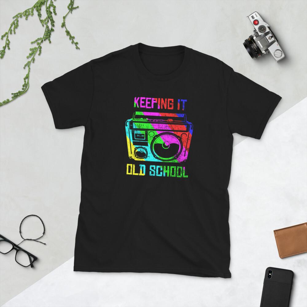 

Portable stereo 80s 90s design Retro Music , Short-Sleeve Unisex T-Shirt S