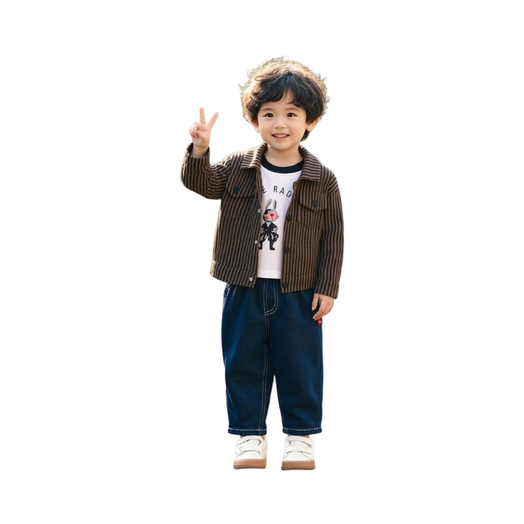Kids Casual Long-Sleeve Set, Comfortable Daily Wear Outfits