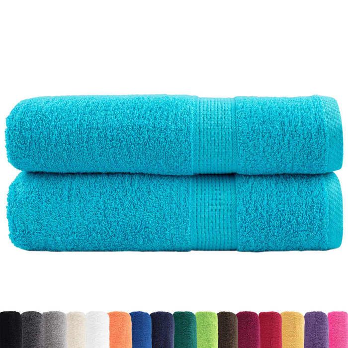 VidaXL Serviettes de Douche de Qualité Supérieure 2 pcs, Draps de Bain, Serviettes d'Invité, Serviettes de Salle de Bain 137452