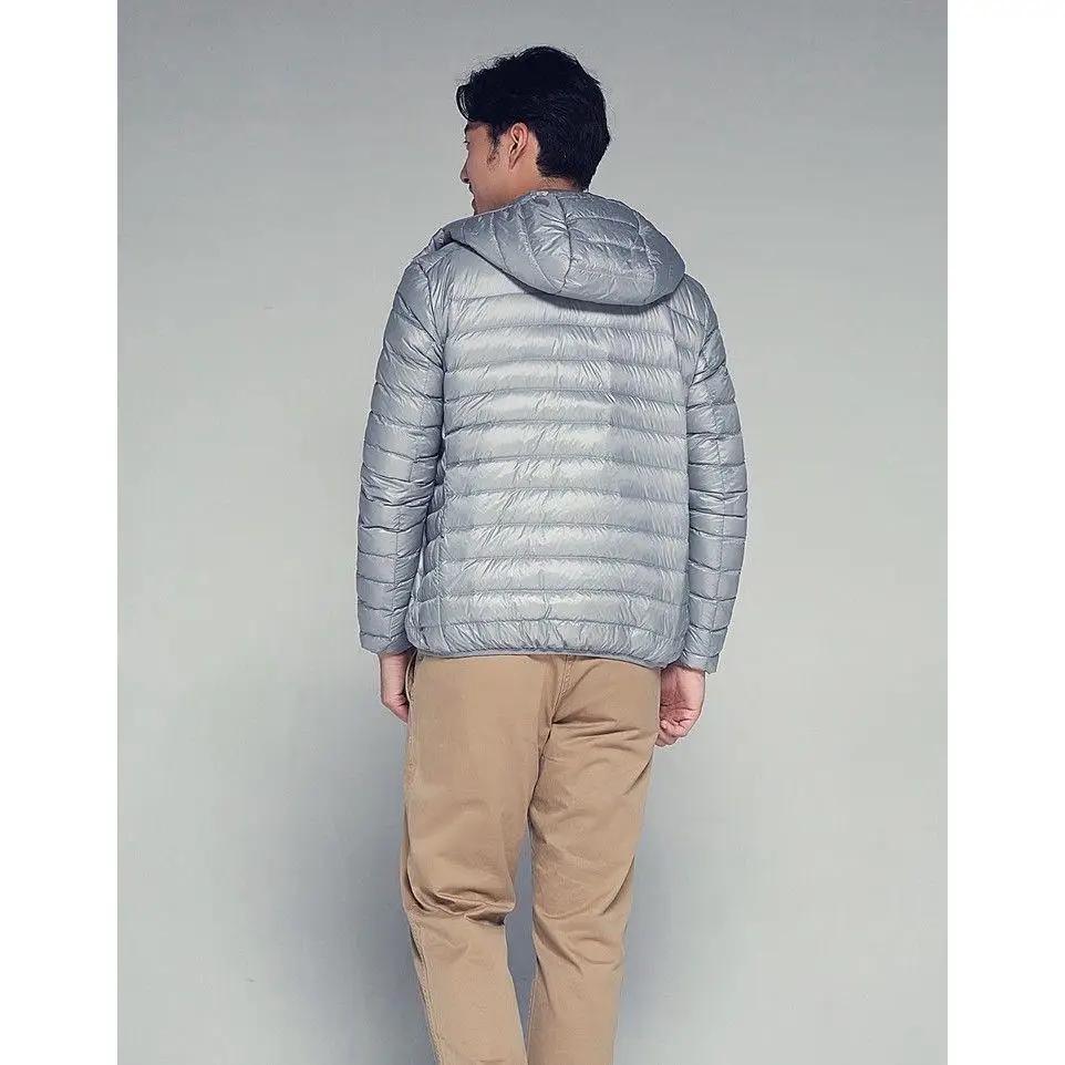 Men's Extra Large Lightweight Feather Jacket - Short Style for Middle-Aged & Elderly