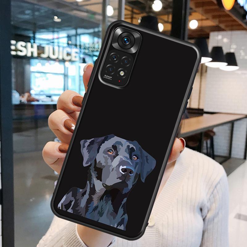 Black Labrador Dog Case For Xiaomi Redmi Note 12 8 9 10 11 Pro Note 12S 11S 10S 9S Redmi 10C 10A 9C 12C Cover