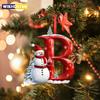 New Christmas Tree Decoration 2D Letter Pendant Acrylic 26 Letter Pendant Hanging Christmas Tree Ornament Accessories Navidad