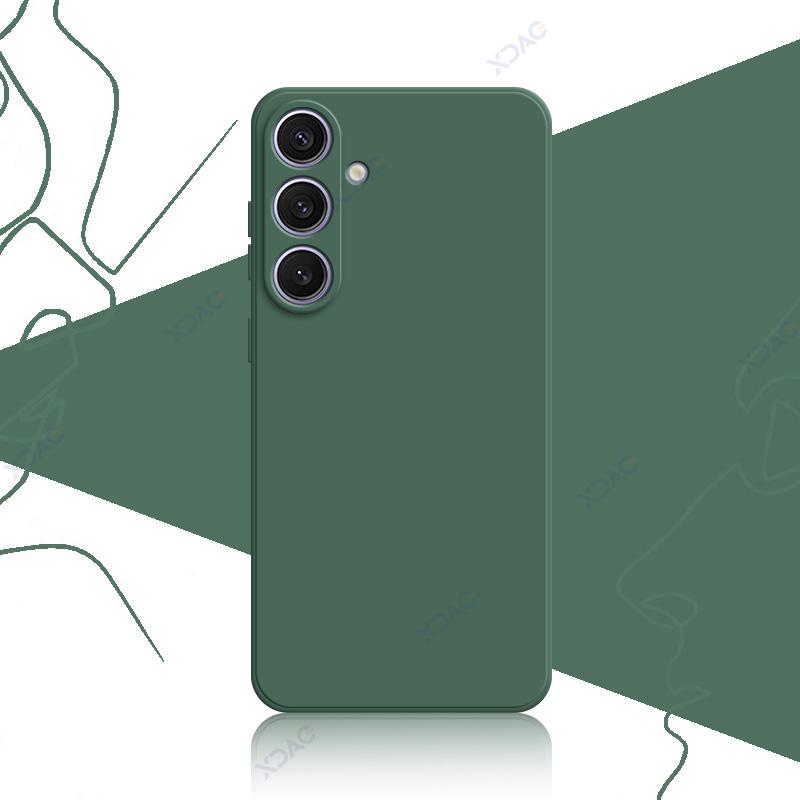 Square Liquid Silicone Phone Cases for Samsung Galaxy S25 Plus Ultra SamsungS25Ultra 360 Soft Protective Cover Anti-fall Armor