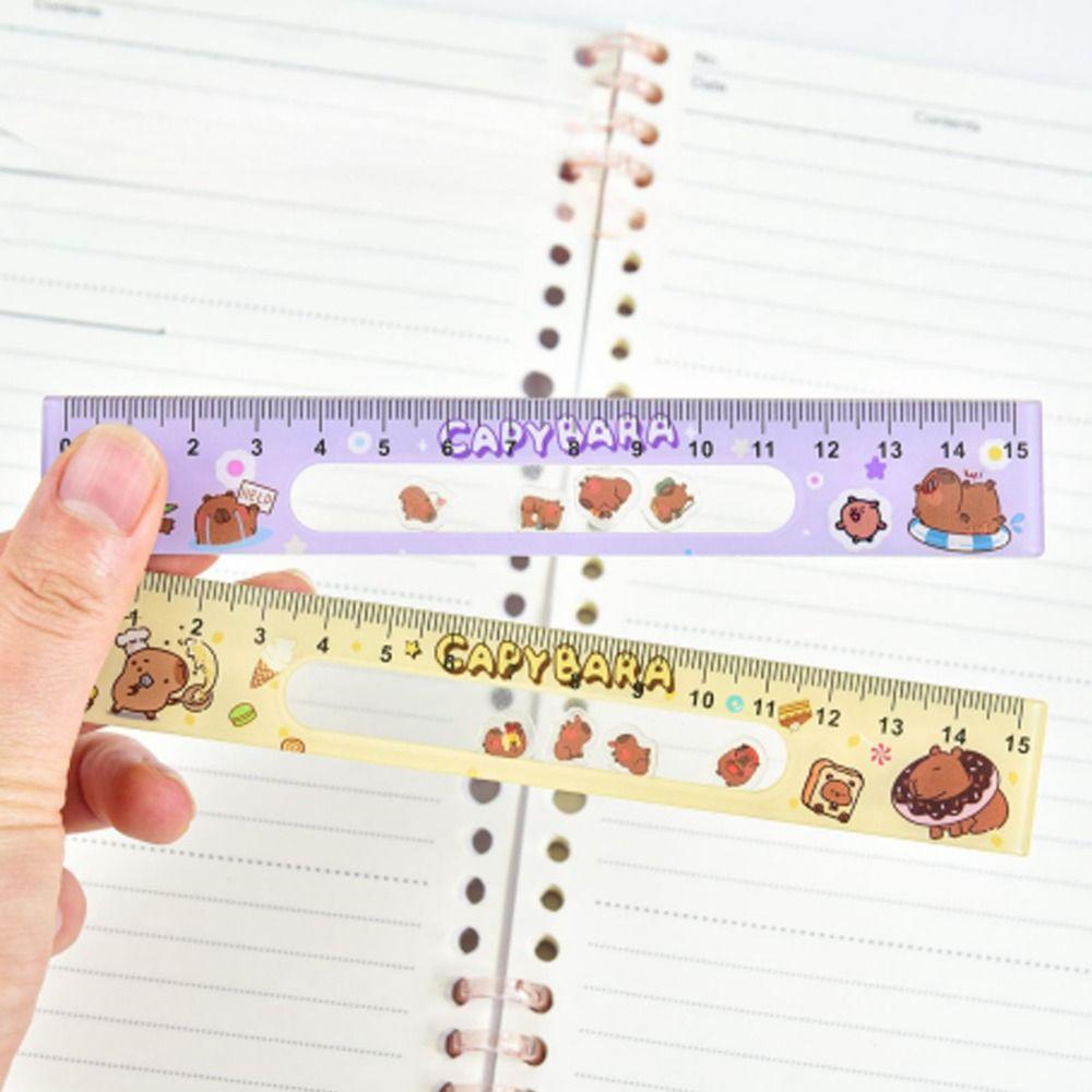 

Test Drawing Capybara Ruler Acrylic Cartoon Straight Ruler Kawaii Stationery фиолетовый