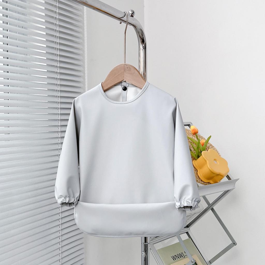 Reversible Waterproof Baby Smock & Bib - Denmark Painting Apron & Food Catcher Coverall