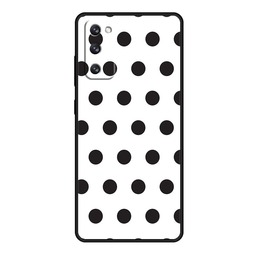 For Samsung Galaxy S10e S22 Ultra 5G S8 S21 Plus S10 S7 S9 S20 FE 2022 Phone Case Black and White Polka Dot Silicone Fundas