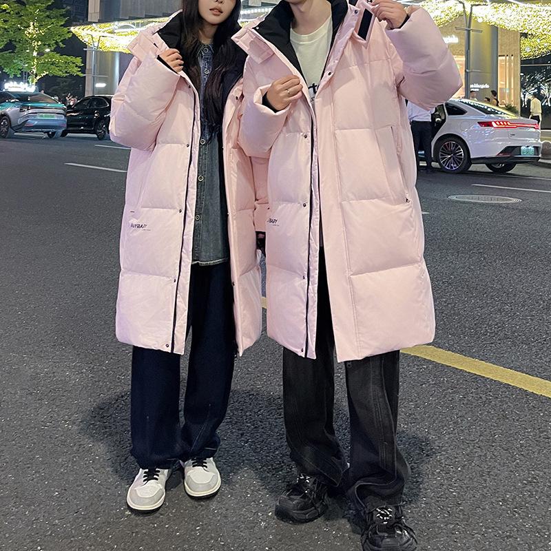 Унисекс утепленная куртка средней длины серии  Экстремальный холод  - Модная, утолщенная зимняя верхняя одежда Large