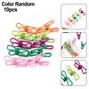 10pcs Colorful PVC Clips for Clothes Drying Photos & Papers, Multipurpose Vinyl Coated Metal Spring Clips for Home Organization