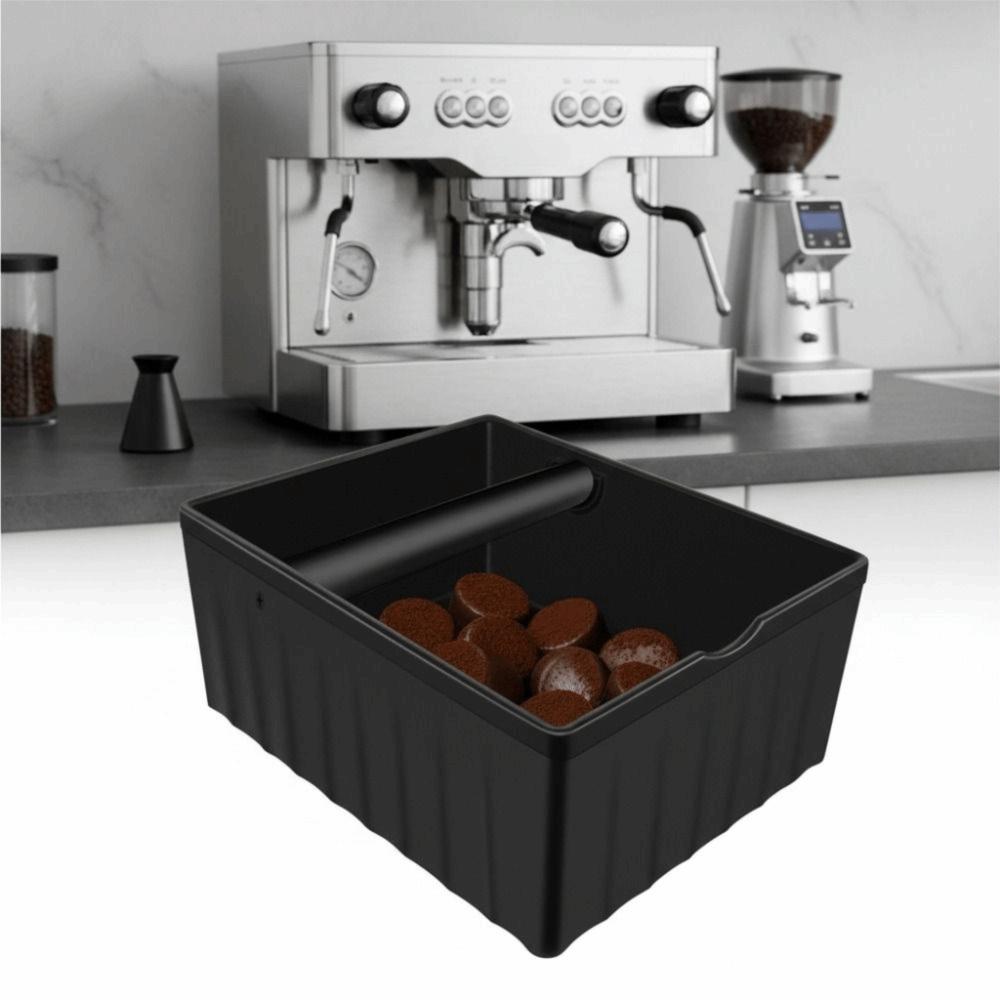 Large Capacity Coffee Grounds Tapping Box Rectangular Coffee Grind Waste Bin Coffee Knock Box  Cafe