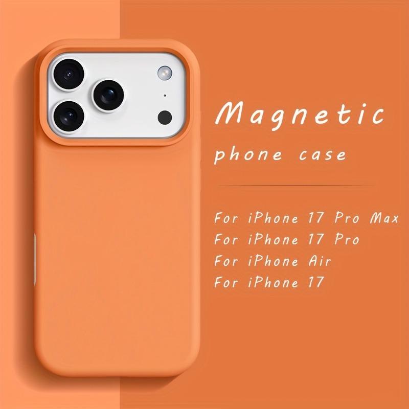 Original For Magsafe Case For iPhone 17 Air 17 16 12 13 14 15 Pro Max Plus 17Pro Liquid Silicone Magnetic Wireless Charge Cover