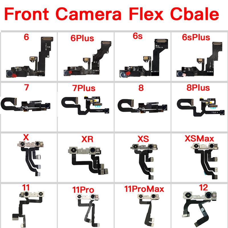 Front Camera Module Flex Cable Replacement Part for iPhone 6 6P 6S 7 8 Plus X XR XS 11 12 Pro Max Proximity Sensor NO Face ID