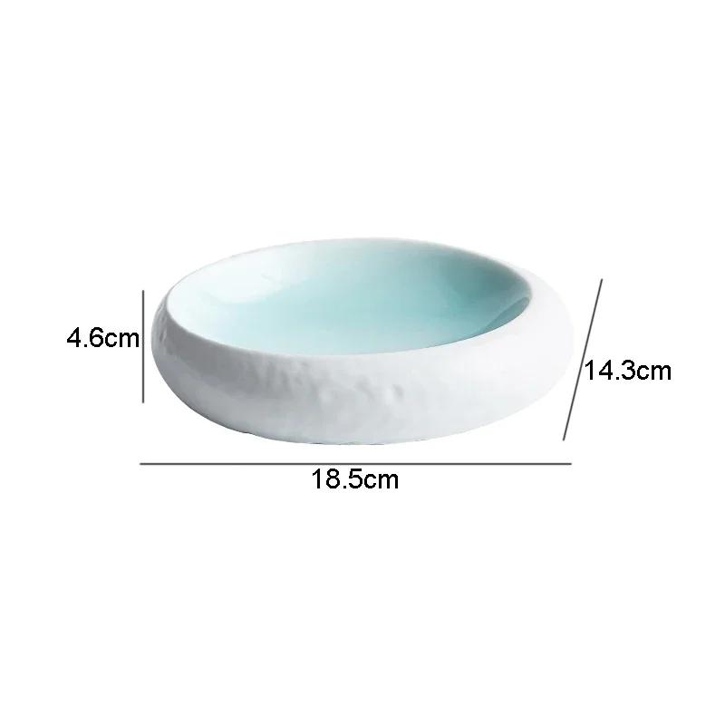 Creative Ceramic Dinner Dishes Household Oval Tableware Snack Dessert Trays Modern Hotel Restaurant Steak Plates Pasta Plates