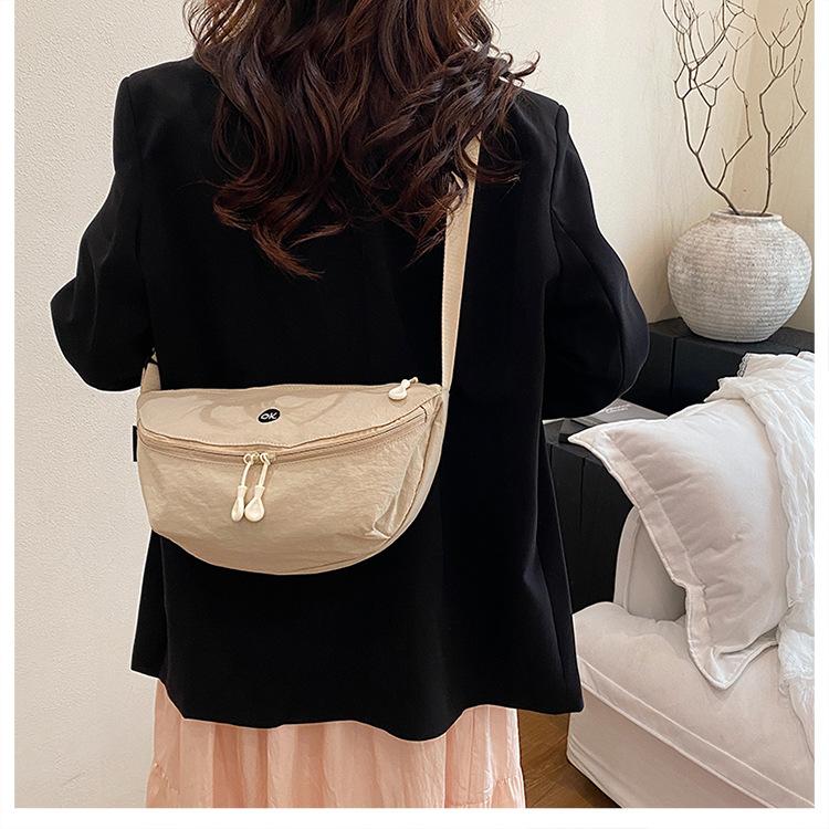 Women's Cotton Crescent Bag 2026 New Lightweight Shoulder Crossbody Purse Soft Texture Hobo Bag