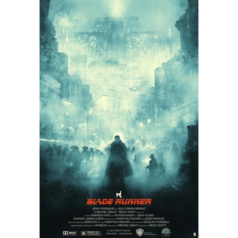 Filme Retrô Blade Runner(1982) Pôster de Filme Clássico de Ficção Científica Pintura em Tela Arte de Parede Fotos Vintage Decoração de Casa Clube Cinema Presente